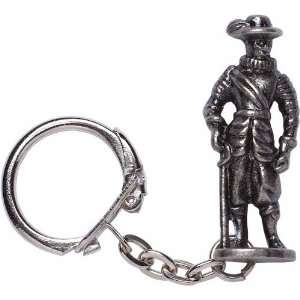  English Civil War Cavalier Era Key Ring   Pewter 