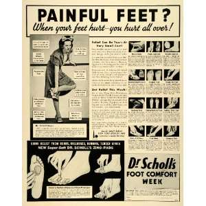   Callouses Arches Bunions Toes   Original Print Ad