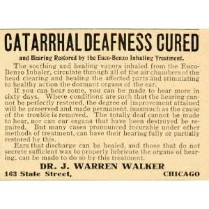 1907 Vintage Ad Deafness Deaf Treatment Cure Quackery   Original Print 