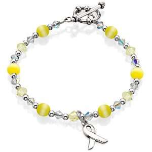  Beaded Survivor Awareness Bracelet   Yellow (7) Jewelry