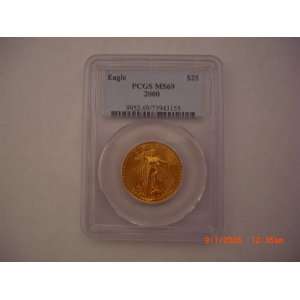    1/2 oz $25 PCGS MS69 year 2000 Gold Eagle coin 