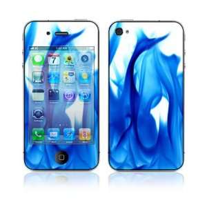  Apple iPhone 4G Decal Vinyl Skin   Blue Flame Everything 