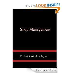 Shop Management Frederick Winslow Taylor  Kindle Store