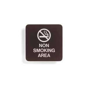  No Smoking Sign,5 1/2 X 5 1/2in,wht/tan   SIGN COMPLY 