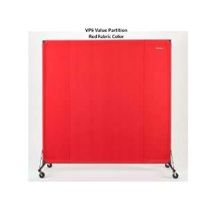  VP6 Portable Partition, 6 high x 6 long, Red Fabric 