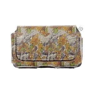 com Camouflage Hunter Series Brown Leaves Forest Pouch For HTC Status 