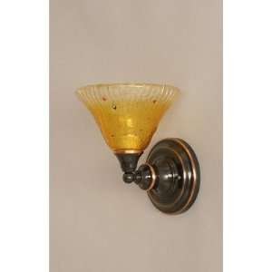  One Light Wall Sconce with Wine Crystal Glass Shade in 