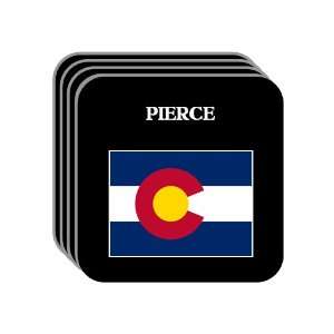 US State Flag   PIERCE, Colorado (CO) Set of 4 Mini Mousepad Coasters