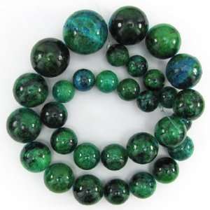  10 20mm blue azurite malachite round beads 16 strand 