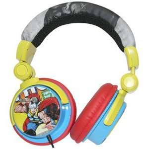    iHip Marvel Thor Vintage Print DJ Style Headphones Electronics