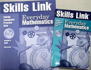 Grade 5 Everyday Math Skills Link Book Homeschool Lot  