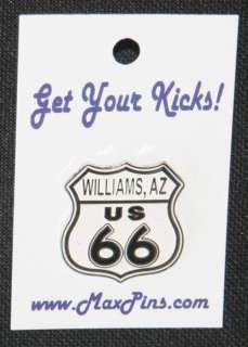 Route 66 Arizona Series   Williams 66 Sign Lapel Pin  