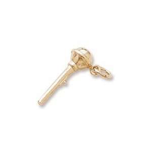  Microphone Charm in Yellow Gold Jewelry