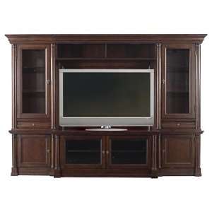   Cherry Home TV Entertainment Center and Wall Furniture & Decor