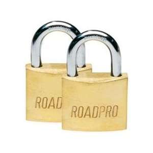   Solid Brass Padlock 1 Shackle 2 pack   Roadpro RPLB 40/2 Electronics