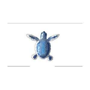  Flatback Hatchling Turtle Silver and Enamel Pin Jewelry