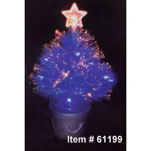   Fiber Optic Artificial Christmas Tree W Blue Pine LED