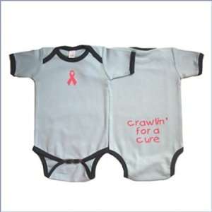 Baby Boy Blue Crawling for a Cure Ringer Bodysuit Baby