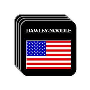  US Flag   Hawley Noodle, Texas (TX) Set of 4 Mini Mousepad 