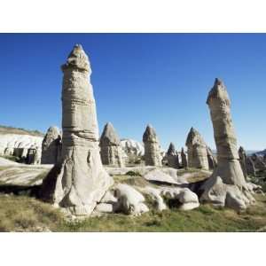  Pillars or Fairy Chimneys, Near Goreme, Cappadocia, Anatolia, Turkey 