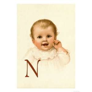  Baby Face N Giclee Poster Print by Ida Waugh, 9x12