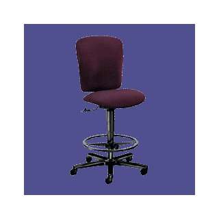  Task Stool,w/o Arms,25 3/4x27x48 1/2,Claret Fabric,BK 