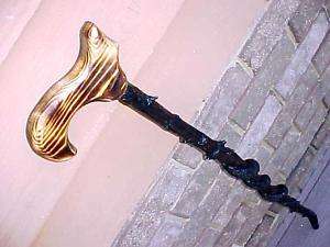rustic IRONWOOD twisty DR WHO CANE~faux blackthorn  