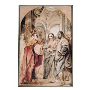   Jacob Jordaens   24 x 34 inches   The Marriage of t