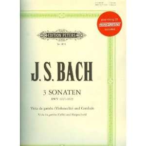  Bach J.S. 3 Sonatas for Viola da Gamba BWV 1027 1029 for Cello 