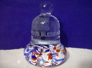 2001 Gibson Art Glass Co. Crystal Bell Paperweight  