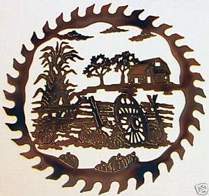 COUNTRY HARVEST RUSTIC METAL ART RANCH HOME WALL DECOR  