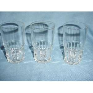 Set of 3 Glass Juice Tumblers 