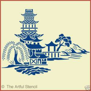 BLUE WILLOW STENCIL   ASIAN   The Artful Stencil  