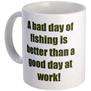 Bad Day Of Fishing Funny Mug by   Kitchen 