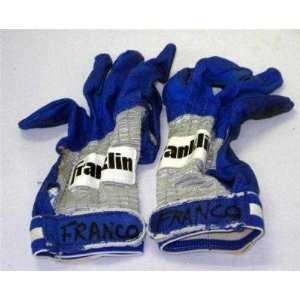  Julio Franco Game Used Gu Blue Franklin Batting Gloves 