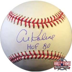 Al Kaline Autographed/Hand Signed Official MLB Baseball with HOF 80 