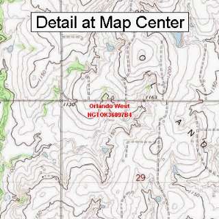  USGS Topographic Quadrangle Map   Orlando West, Oklahoma 