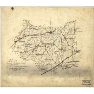  1871 Civil War map of Prince Edward, Virginia