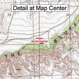   Quadrangle Map   Baggs, Wyoming (Folded/Waterproof)