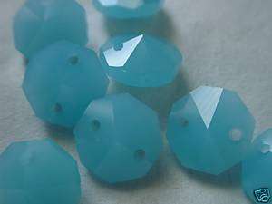 14MM TURQUOISE BLUE COLOR CRYSTAL GLASS BEAD CHANDELIER LAMP PRISM X 