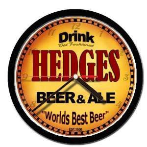  HEDGES beer and ale cerveza wall clock 