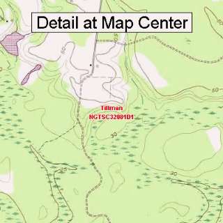  USGS Topographic Quadrangle Map   Tillman, South Carolina 