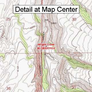  USGS Topographic Quadrangle Map   Wright Creek, Idaho 