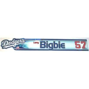  Larry Bigbie #57 2007 Dodgers Game Used Locker Room Name 