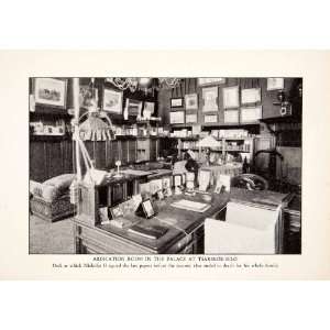  1928 Print Alexander Palace Interior Abdication Room Tsar 
