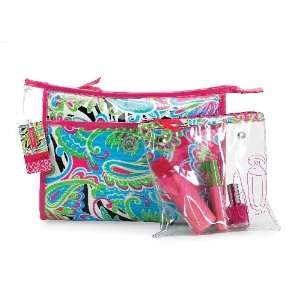   Green Jet Setter Cosmetic Case and Carry on TSA Approved Toiletry Bag