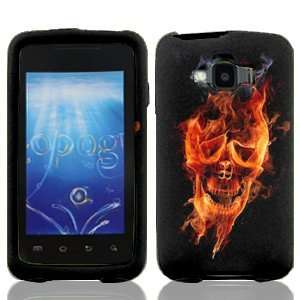  Rugby Smart i847 i 847 Black with Red Fire Flame Ghost Skull Design 