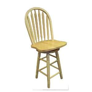  Barstool chair rubber wood arrowback design natural finish 