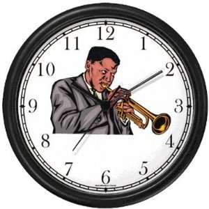 Trumpet or Cornet Player No.1 Jazz Musician Wall Clock by 