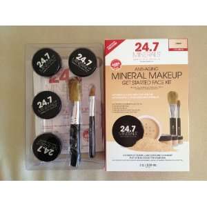 24.7 Anti Aging Mineral Makeup Get Started Face Kit   Light   Brand 